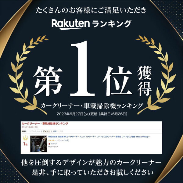 \マラソン限定P5倍/【楽天No.1獲得】 車 掃除機 車用掃除機 車用 カークリーナー ハンディクリーナー コードレスクリーナー 車載用 コードレス 強力 強力吸引 お洒落 おしゃれ プレゼント 640g 小石 砂利 髪の毛 10000pa USB充電 HandyBio