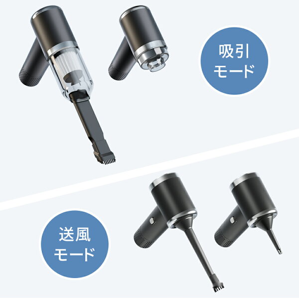 ＼歳末ファイナルクーポンで3,580円／楽天1位 ハンディクリーナー コードレス 15000pa 強力吸引 車用掃除機 吸引モード 送風モード サイクロン式 HEPAフィルター ハンディ掃除機 ハイパワー 超強力 超軽量 大容量 小型掃除機 6種アタッチメント G35 コードレスクリーナー