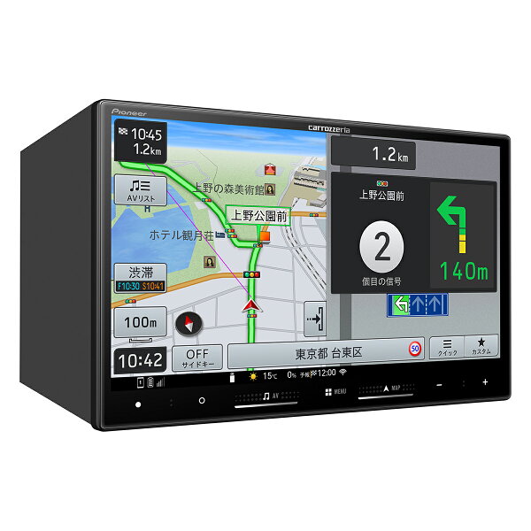 carrozeria パイオニア カロッツェリア AVIC-RL722 楽NAVI 8V型HD/TV/DVD/CD/Bluetooth/SD/チューナー・AV一体型メモリーナビゲーション　カーナビ