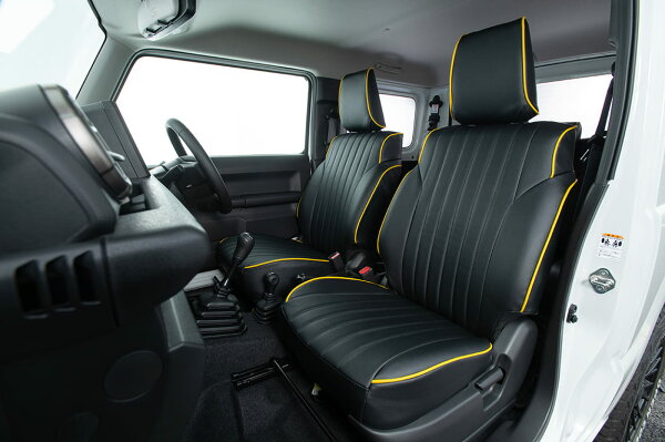 ショウワガレージ シートカバー ブラック パイピングカラー選択4色 一台分 ジムニーJB64/ジムニーシエラJB74