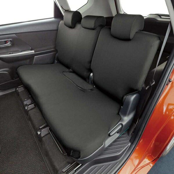 撥水加工・普通車後席6:4分割汎用シートカバー『スキニーニット』ブラック