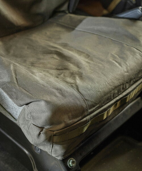 【公式】リサイクルキャンバス フロントシートカバー フロント用 キャンバス地 撥水加工 撥水 防汚 簡単装着 高機能 カー用品 ガレージ アウトドア シンプル オシャレ コーデュラ GORDON MILLER ゴードンミラー