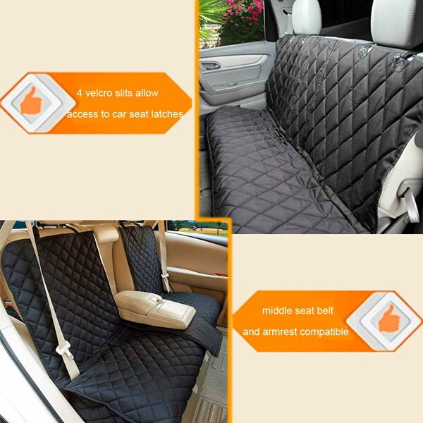 ペット ドライブシート 安全ベルト付き 車 犬 犬用 ペットシートカバー 後部座席 用 防水 車 車載 大型犬 中型犬 ドライブベッド 犬用