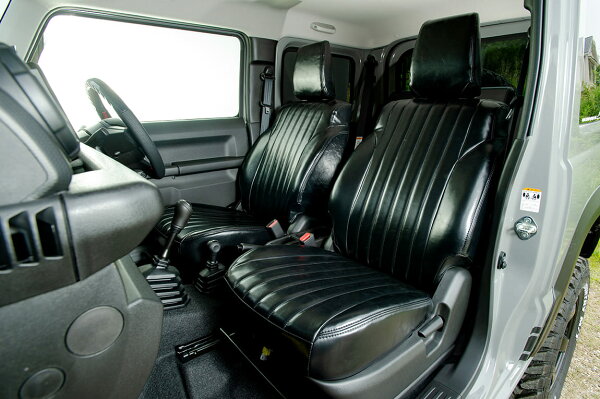 ショウワガレージ シートカバー オールドシリーズ フロントのみ ジムニーJB64 ジムニーシエラJB74 ブラック/イエローオーカー/ダークブラウン/モスグリーン